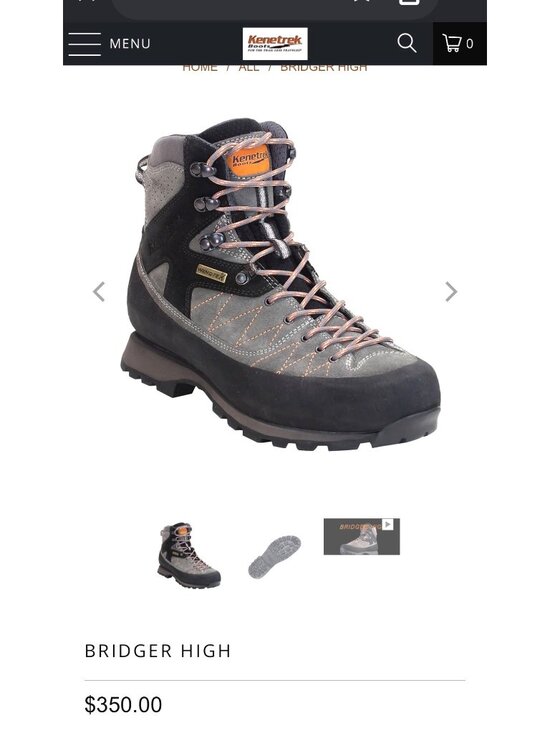 Kenetrek Bridger High Boots 9W Mens Hiking Hunting Footwear Durable Waterproof main image 10